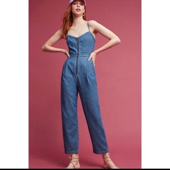 Anthropologie Pants - Pilcro and the Letterpress by Anthropologie chambray denim jumpsuit